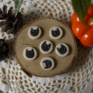 Boutons chat noir
