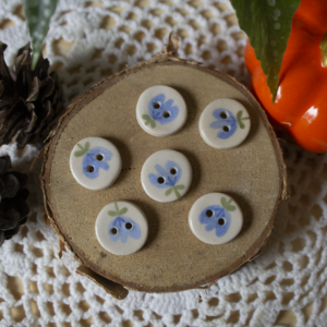 Boutons fleur bleue