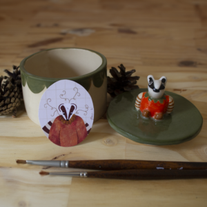Coffret – Boîte + sticker Milo le blaireau