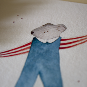 Coffret – Illustration + pendentif – Nini la souris